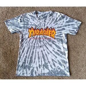 Thrasher Magazine Flame Logo Tie Dye T-Shirt Women's Medium